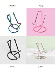 10/1pc Metal Desktop Phone Holder Dual-Use Creative Business Card Holder, Suitable For Living Room, Bedroom, Office Desk, Study - Multicolor - View 11