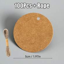 10-500 chiếc thẻ treo tròn có dây, nhãn cảm ơn dùng cho đồ thủ công DIY, thiệp chúc mừng, đám cưới, ngày Valentine, niêm phong quà tặng, sinh nhật, lễ kỷ niệm, trang trí nhà cửa, họp mặt gia đình, tiệc theo chủ đề, quà tặng nhỏ. - Nhiều màu - Xem 25