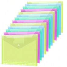 20er Dokumentenmappe A4 Druckknopf Dokumentenhülle Dokumententasche Mappe Farben - 20 Stück - Übersicht 11