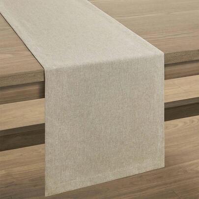 1PC Solid Beige Table Runner For Dining Table Decoration, Elegant Rectangular Tablecloth For Home, Wedding, Party Decoration