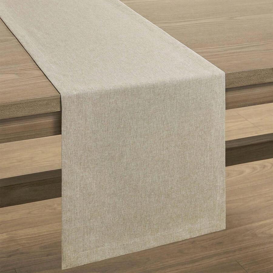 1PC Solid Beige Table Runner For Dining Table Decoration, Elegant Rectangular Tablecloth For Home, Wedding, Party Decoration - Multicolor - View 1