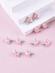 10pcs 3D Bird Shaped Zinc Alloy DIY Jewelry Pendant - Bird - View 6