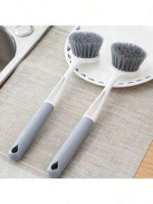 Dishwashing Brush With Handle, Kitchen Cleaning Brush With Stiff Bristles For Sink, Pots And Pans - Multiple Styles - View 2