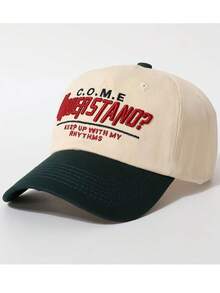 "C.O.M.E Understand" Embroidered Contrast Brim Baseball Cap Streetwear Adjustable Dad Hat "Keep Up With My Rhythms" Slogan Baseball Cap Street Style Embroidered Baseball Cap | Adjustable Contrast Brim Dad Hat - Embroidered Baseball Cap - View 15