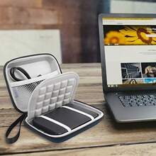 Lacdo Waterproof Hard EVA Shockproof Carrying Case Pouch Bag for Western Digital WD My Passport Studio Ultra Slim Essential WD Elements SE Portable 500GB 1TB 2TB For  USB 3.0 Portabl 2.5 inch External Hard Drive HDD with Auto Backup Blue - Azul - Ver 7