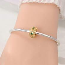 A Silver Plated Gold Series - Star Moon Dragonfly Buckle Bead Suitable For 3mm Original Bracelet Necklace DIY Bead Women's Daily Gift Birthday Party Holiday Gift - Gold - View 4