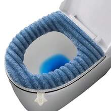 Toilet Seat Cover, Warm Toilet Cushion Suitable For All Seasons, Soft And Thick Bathroom Fabric, Washable And Comfortable, Reusable With Zipper Design - Multicolor - View 14