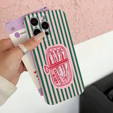 1个极简卡通条纹沙丁鱼图案穿孔亮面丝质手机壳，兼容 11/12/13/14/15/16 Pro Max、Galaxy S26 S25 S24 S23 S22 S21 Plus Ultra - 彩色 - 查看 4