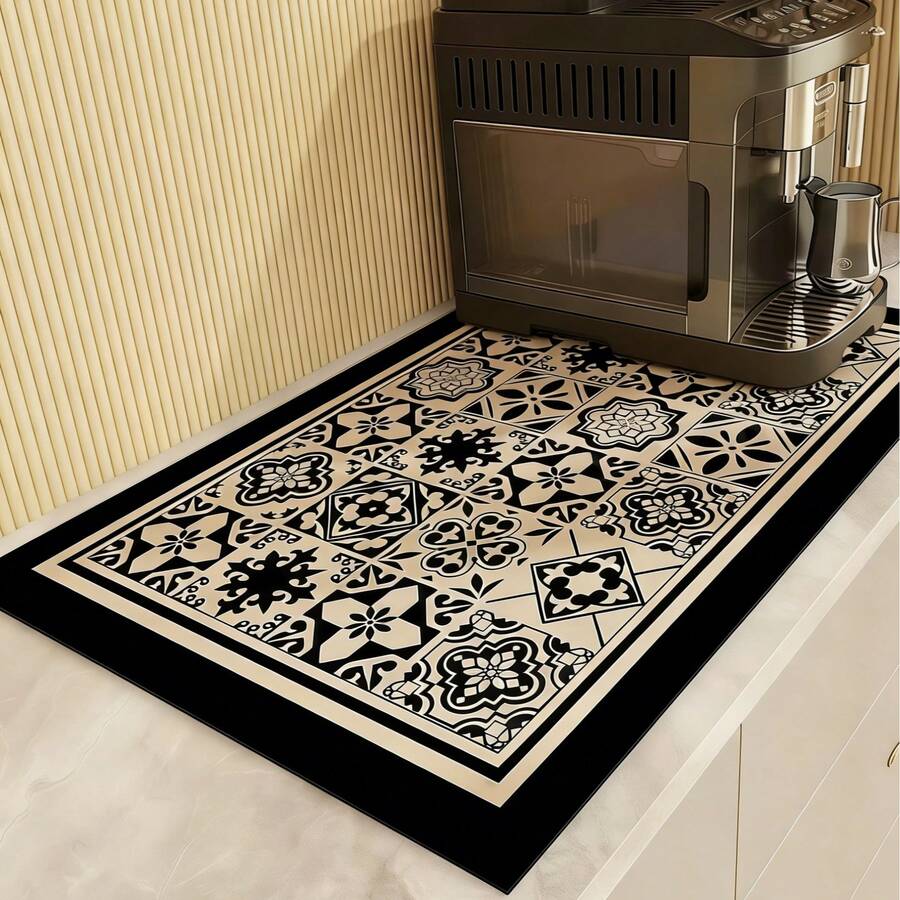 1pc Coffee Pad, Suitable For Kitchen Countertop, Coffee Bar, Dish Drying Mat, Compatible With Coffee Maker, Coffee Pot, Espresso Machine