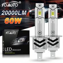 TOAUTO 2 bóng đèn LED Canbus H1 60W 20000LM, đèn pha LED mini thiết kế không dây cho ô tô kèm quạt - A - Xem 11