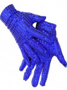 Disco And Y2K Style Sequin Gloves, Unisex - Suitable For Retro Cosplay, Disco Theme Parties, And Y2K Rave Gatherings - Multicolor - View 2