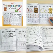 Lachilly 大尺寸兒童英文26字母手寫練習本，ABC描紅與點繪活動書，幼兒學前大寫小寫字母辨識早期英文學習塗色練習本，居家學習教育教材 - 彩色 - 查看 13