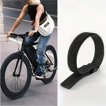 2 chiếc dây đai co giãn cao, đa năng, có thể điều chỉnh, dùng làm bọc chân xe đạp, dây thắt chặt ống quần, băng quấn, bảo vệ mắt cá chân, bọc ống chân khi leo núi, dây buộc đồ.