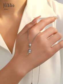 Hihho 1pc Elegant Universe Planet Pendant Necklace, Romantic Atmosphere For Commuting And Dating - Planet Key - View 2