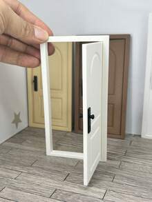 Doll House Decorative Door, Bidirectional Opening, Interchangeable Left/Right Opening, European Style Plastic Doll House Room Door - European-style Dollhouse Door - View 6