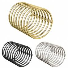 10Pcs/30Pcs/50Pcs Rust-Proof Curtain Rings, Shower Curtain Rings, Shower Curtain Hooks (Inner Diameter 5cm/2inch), Suitable For Most Curtains And Shower Curtain Tracks, Smooth Sliding, Metal Shower Curtain And Rod Use, Black, Gold, Silver - Multicolor - View 2