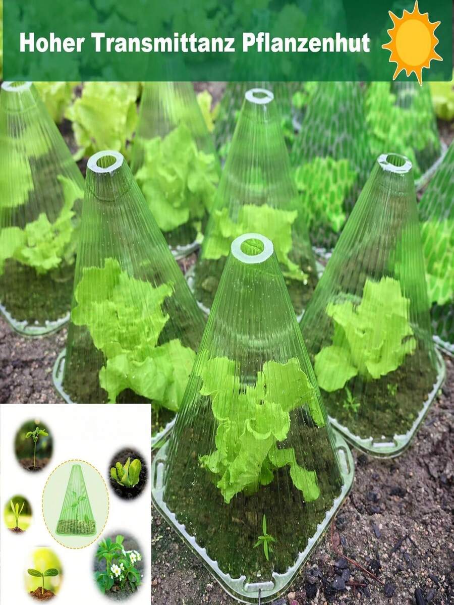 Cubierta protectora para plántulas, protección contra heladas, a prueba de viento y frío para plántulas de hortalizas y melón