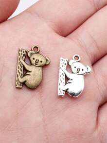 10pcs 20x14mm Koala Charms Pendant For DIY Jewelry Making Necklace Keychain Phone Chain Bracelet Making Accessories Handmade Craft Making Findings - Koala Bear - View 1