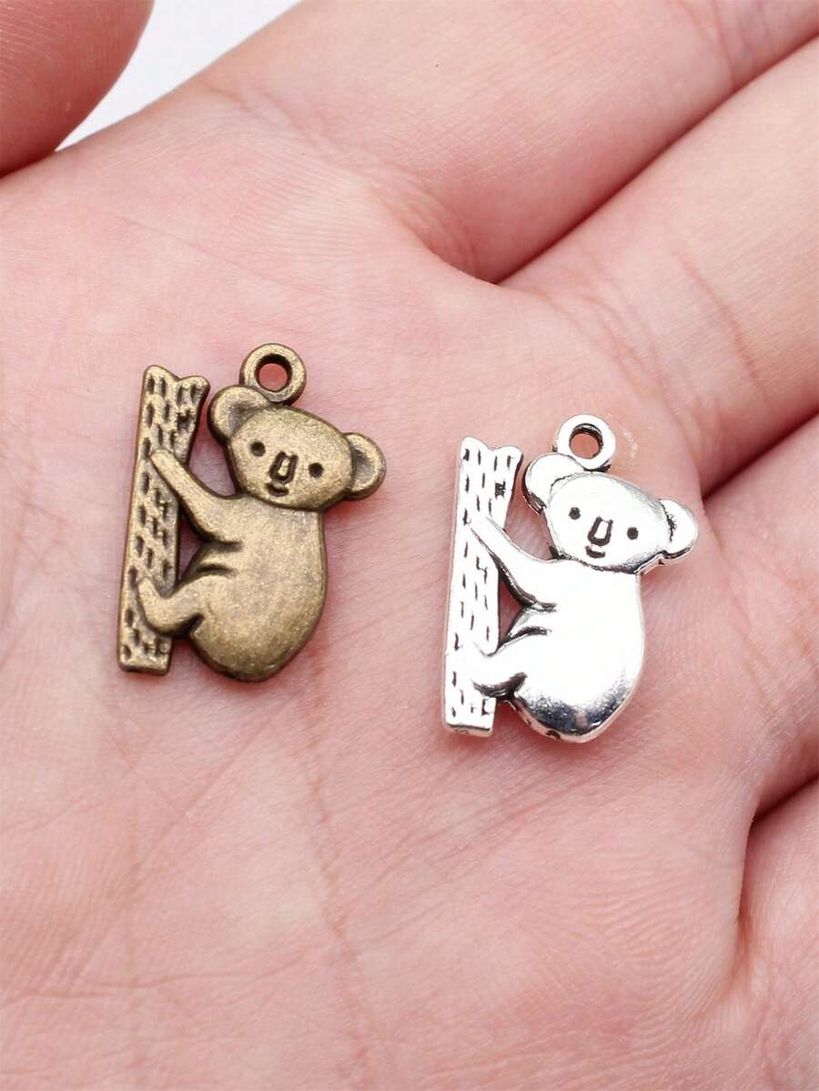 10pcs 20x14mm Koala Charms Pendant For DIY Jewelry Making Necklace Keychain Phone Chain Bracelet Making Accessories Handmade Craft Making Findings - Koala Bear - View 1