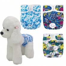 3Packs Female Dog Diaper Washable Reusable Medium Washable Female Dog Diapers 3 Packs - Multicolor - View 17