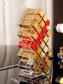 1 hộp đựng son môi bằng acrylic 16, 28 ngăn, hộp đựng đồ trang điểm Li - Xem 3