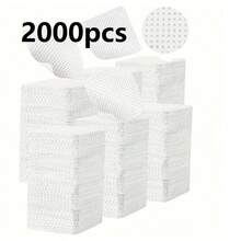 2000/1000/200 piezas Toallitas limpiadoras de uñas - Almohadillas quitaesmalte de uñas profesionales sin pelusa, Pañuelos limpiadores de gel, Herramienta de limpieza y acabado de manicura sin perfume (Blanco) - Blanco - Ver 14