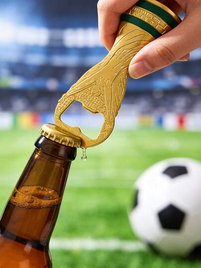 1pc 2026 World Cup Champion Trophy Shaped Bottle Opener, Suitable For Family Gatherings, Bars, Parties, Great Gift For Friends, Boyfriends, Football Fans And Beer Lovers, Perfect Birthday Present