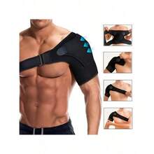 Unisex Sports Shoulder Support Strap, Compression Breathable Shoulder Support, Adjustable Shoulder Protector, Suitable For Basketball And Fitness, Stabilizing And Fixing Brace - Black - View 8