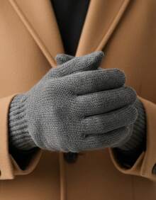 Unisex Thick Wool Glove Autumn Winter High Quality - Gris - Ver 10