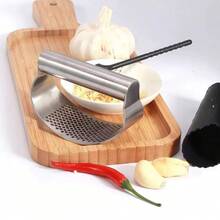 Stainless Steel Garlic Press Tool, Manual Minced Garlic Chopped Garlic Tool - Multicolor - View 9