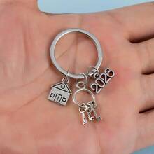 1pc Cross Keychain Pendant With "All Things Are Possible" Slogan And Mini House "I Love My Home" Keychain, Unique Personalized - Multicolor - View 13