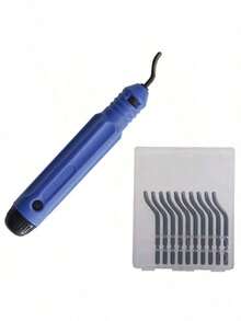 1pc Burr Scraper Blade, Trimming Knife, Deburring Notch, Internal Hole Scraper, Metal Chamfering Tool, Portable And Easy To Carry, Fixed Handle, Plastic Folding Knife, Deburring Tool, Trimming Device Tool, Metal Edging Tool - Manual Trimmer - View 3