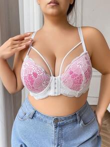 Plus Size Women's Fashionable Supportive Underwire Bra - White - View 2