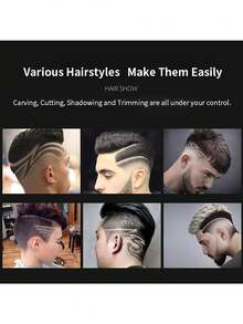 Men's Professional Hair Clipper And Beard Trimmer - USB Rechargeable Lithium Battery, 4 Attachments, Ergonomic Design With Adjustable Comb, Suitable For Trimming And Styling, Men's Hair Clipper - A - View 5