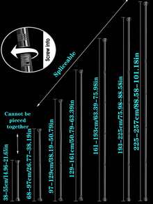 1根直径2.5厘米的浴帘杆，可作窗帘杆、三角帘杆、免打孔浴帘杆、伸缩杆、窗帘挂钩、创新型浴帘杆、伸缩式浴帘杆、免打孔浴帘杆。 - 彩色 - 查看 25