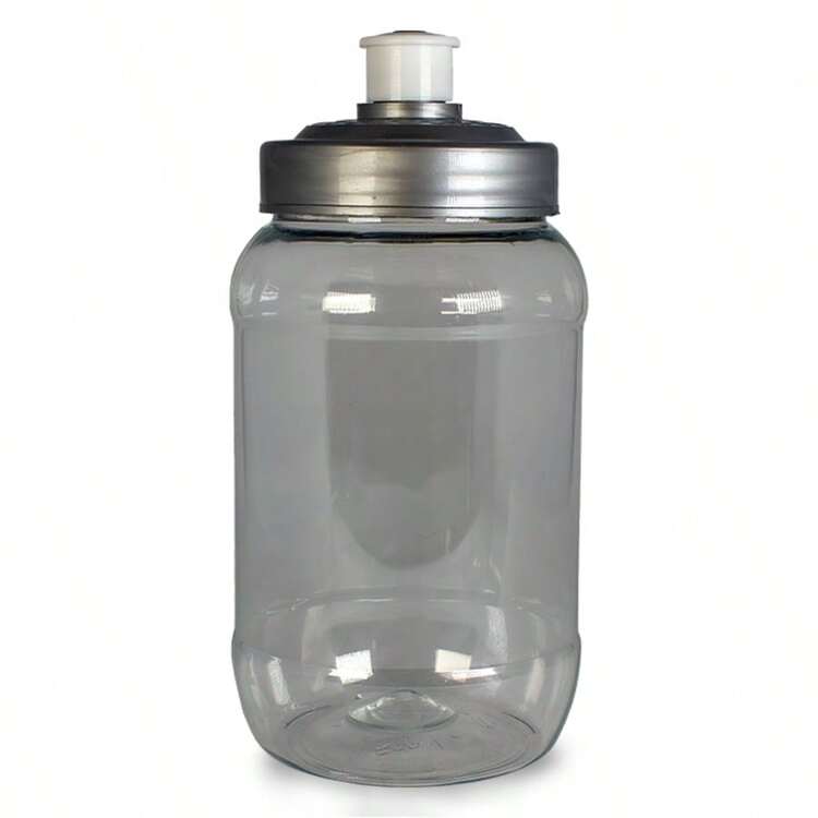 Cilindro de Chupón Dulcero 30 Pz | 500ml | CIlindro para Fiesta Tarro Bote | Personalizable - Plateado - Añade 2