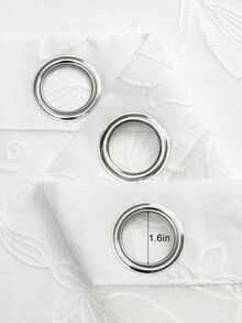 1pc/2pcs,Elegant Leaf Embroidery Sheer Curtains - Lightweight Transparent Window Drapes For Bedroom Living Room (White) - 1PC - View 6