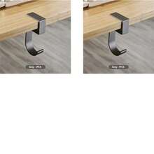 Gancho colgante lateral de escritorio con 5 formas, soporte desmontable para bolsos de estudiante/oficina, gancho de escritorio, organizador de almacenamiento de oficina - Multicolor - Ver 17