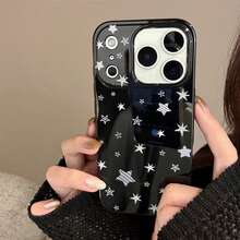 Ốp điện thoại Star GUCADI màu đen bóng và bạc hình ngôi sao năm cánh, tương thích với điện thoại Apple. - màu đen - Xem 8