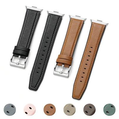 1PC PU Leather Watch Band Compatible With Watch 5 / 4 Compatible With Xiaomi Mi Band 9 Pro / 8 Pro Sport Replacement Strap
