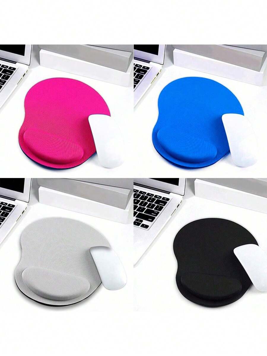 1pc Plain Anti-Slip Mouse Pad, Suitable For Daily Desktop Office Use - View 1