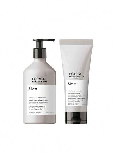  [Bundle] SERIE EXPERT Silver Serie Expert Silver Shampoo 500 Ml + L'Oréal Professionnel Serie Expert Silver Conditioner 200ml