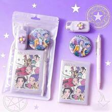 Hasbro Kpop恶魔猎人女团K-Pop文具套装，高品质可爱少女笔记本、钢笔、拉链收纳袋，返校礼物 - 多款 - 查看 6