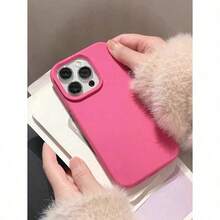 Premium Minimalist White Phone Case Compatible With IPhone 17 Pro Max/17 Pro/17 Air/17/16 Pro Max/16 Pro/16/16 Plus/15/15 Pro Max/15 Pro/15 Plus/11/12/13/14 Pro Max/XS/XR/11 Pro/11 Pro Max/12 Pro/12 Pro Max/13 Pro/13 Pro Max/14 Pro/14 Pro Max/14 Plus, Creative Design For Men And Women - 玫紅色 - 查看 4