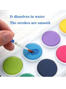 8/12/16/21/28/36 Couleurs Ensemble de peinture à l'aquarelle - Pigments unicolore vibrants et scintillants de faux perle, enfermés dans des compartiments carrés, faits à la main, convenant aux artistes et aux artisans, idéal pour la peinture florale, essentiel pour les artisans , Peinture à l'aquarelle vibrante , Palette portable, fournitures de peinture à l'aquarelle - Multicolore - Voir 3