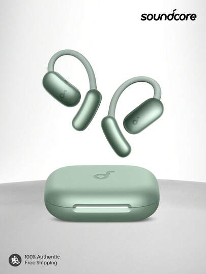 Soundcore Anker AeroFit 2，开放式耳机，实时翻译耳塞，4档可调节，适合各种耳型，低音增强2倍，Hi-Res高解析度音频，42小时续航，IP55防水防尘，AI清晰通话，无线充电