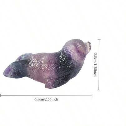 Neue exquisit geschnitzte Kristall Jade Kunstwerke, bunte Fluorit Siegelfigur Schreibtisch Dekoration