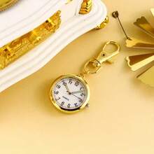 1pc Keychain Pocket Watch, Nurse Watch, Student Exam Watch, Minimalist Luminous Large Dial Elderly Keychain Watch - Multicolor - View 8