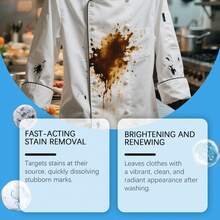 Jue Fish Polvo Quitamanchas para Lavandería de Uso Doméstico: Eliminación Rápida de Manchas, Abrillantador, Refrescante, Limpieza Profunda y Protección de la Ropa. Conveniente de Usar - 1 - Ver 3