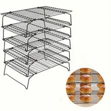 Stainless Steel Cooling Rack Set - Non-Stick, Stackable And Oven- For Baking, Roasting And Cooking - Easy To Clean, Durable Kitchen Essential - Multicolor - View 5